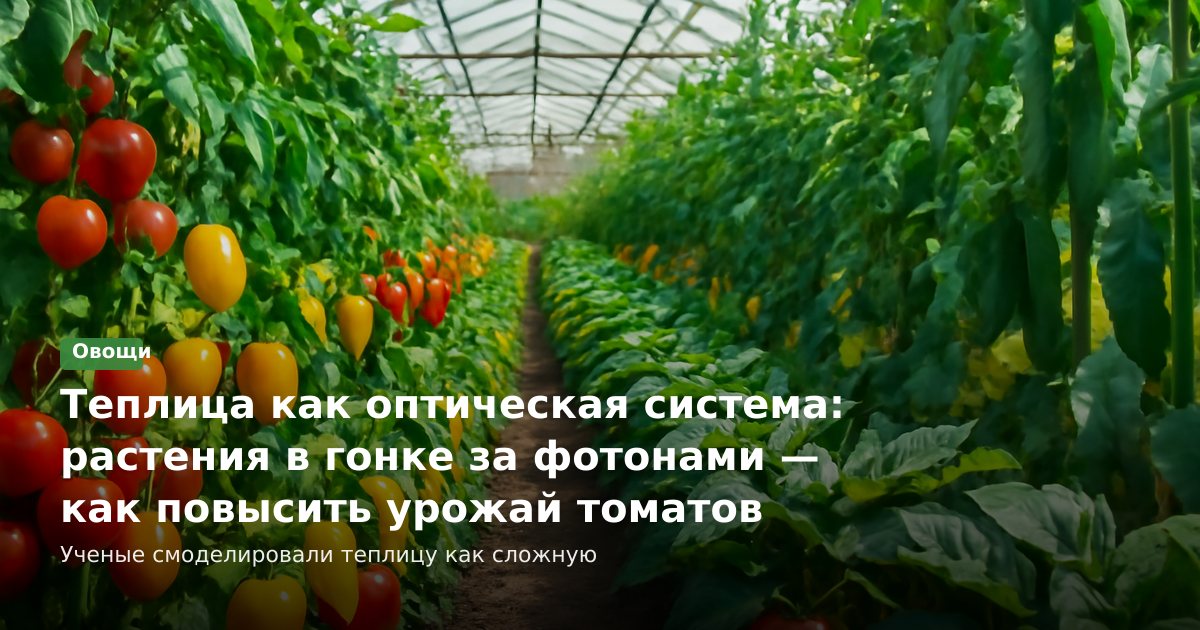 Теплица как оптическая система: растения в гонке за фотонами — как повысить урожай томатов