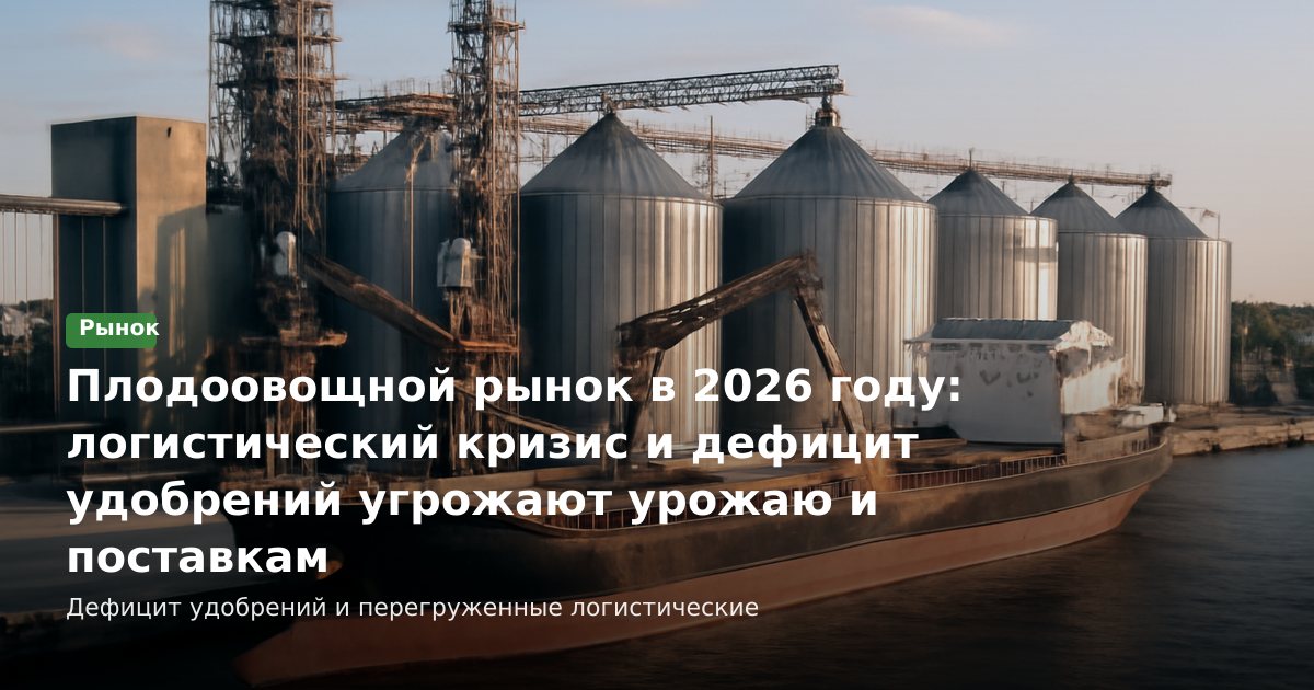 Плодоовощной рынок в 2026 году: логистический кризис и дефицит удобрений угрожают урожаю и поставкам