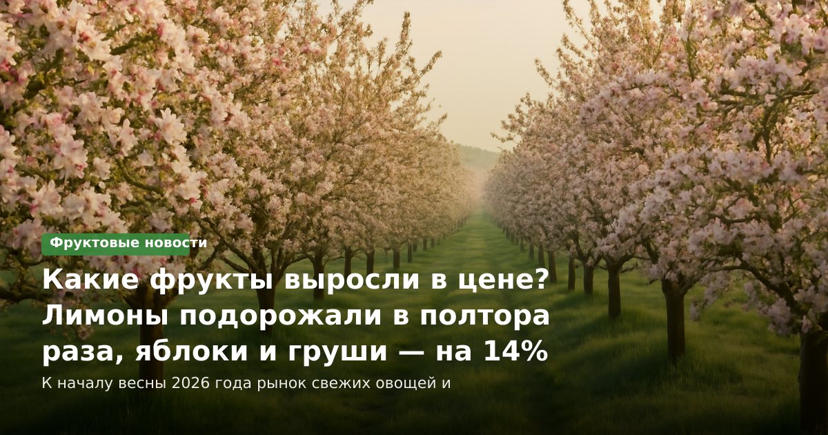 Какие фрукты выросли в цене? Лимоны подорожали в полтора раза, яблоки и груши — на 14%