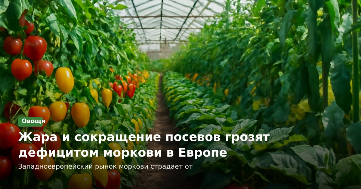 Жара и сокращение посевов грозят дефицитом моркови в Европе