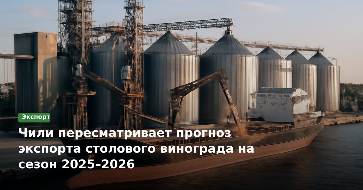 Чили пересматривает прогноз экспорта столового винограда на сезон 2025–2026