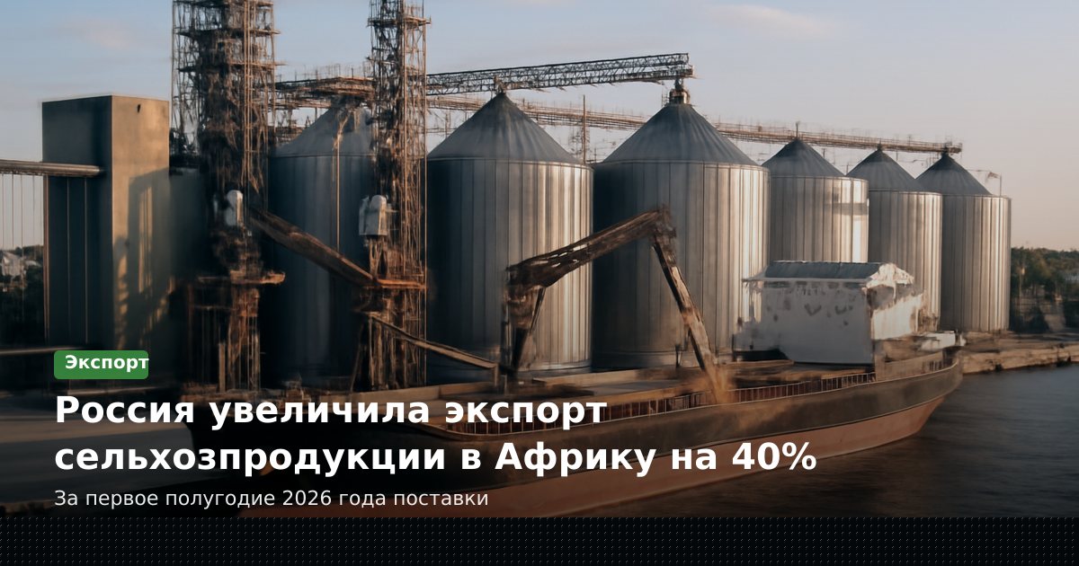 Россия увеличила экспорт сельхозпродукции в Африку на 40%