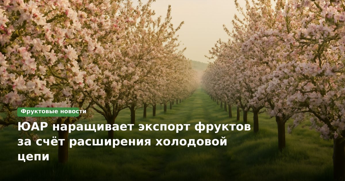 ЮАР наращивает экспорт фруктов за счёт расширения холодовой цепи